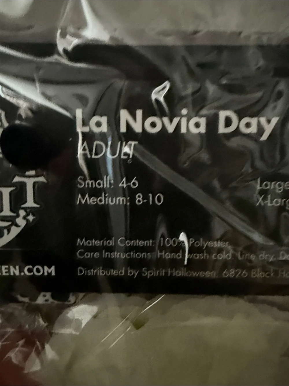 Spirit La Novia Day of the Dead Costume - Black, White, Red - Picture 3 of 5